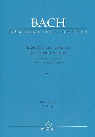 Bleib bei uns denn es will Abend werden Kantate Nr.6 BWV6 Continuo (Cello, Violone, Fagott)