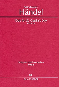 Ode for St. Cecilia's Day HWV76 fr Soli, Chor und Orchester Studienpartitur