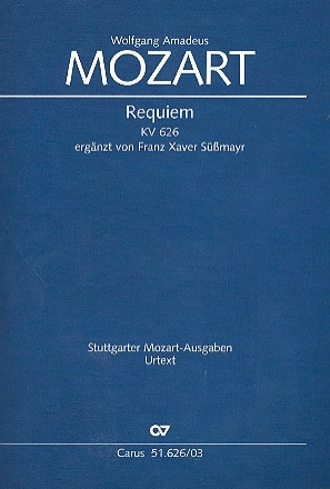 Requiem KV626 fr Soli, Chor und Orchester Kavierauszug