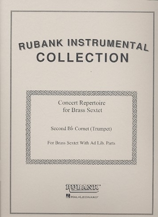 Concert Repertoire for brass sextet (brass choirs) Cornet 2 (trumpet 2) in B