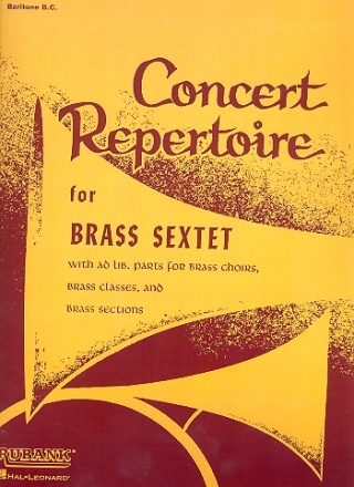 Concert Repertoire for brass sextet (brass choirs) baritone