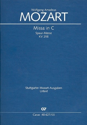 Missa C-Dur KV258 fr Soli, Chor und Orchester Klavierauszug