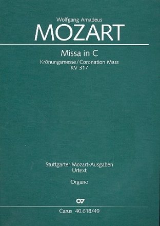 Missa C-Dur KV317 fr Soli, Chor und Orchester Orgel