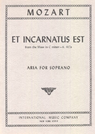 Et incarnatus est from the Mass c minor KV417 for soprano and piano