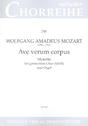 Ave verum corpus KV618 fr gem Chor und Orgel Partitur