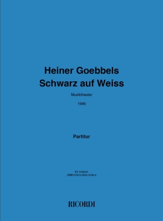 Schwarz auf weiss Musiktheater Partitur