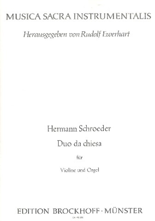 DUO DA CHIESA FUER VIOLINE UND ORGEL EWERHART, RUDOLF, ED