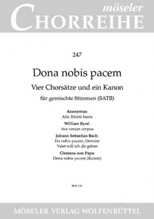 Dona nobis pacem fr gem Chor a cappella Singpartitur