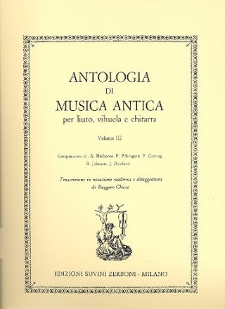 Antologia di musica antica vol.3 per liuto (vihuela, chitarra)