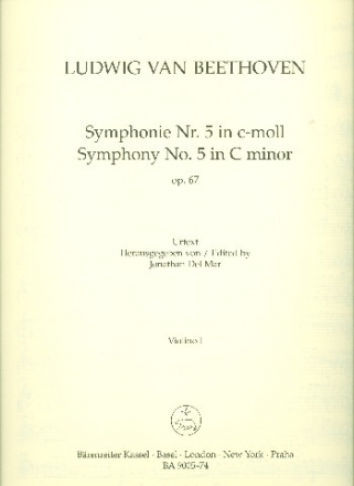 Sinfonie c-Moll Nr.5 op.67 fr Orchester Violine 1