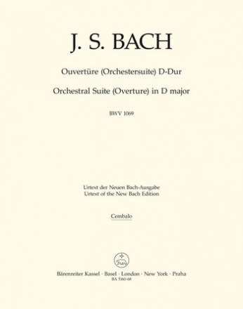 OUVERTURE BWV1069 SUITE D-DUR FUER ORCHESTER,  CEMBALO GRUESS, HANS, ED