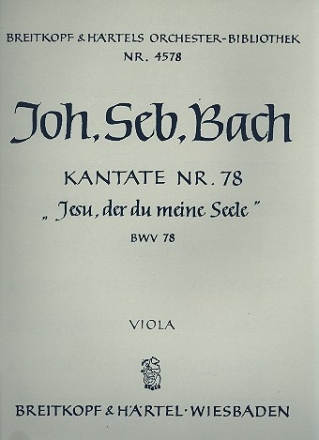 Jesu der du meine Seele Kantate Nr.78 BWV78 Viola