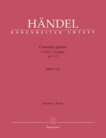 Concerto grosso G-Dur op.3,3 HWV314 fr Orchester Partitur