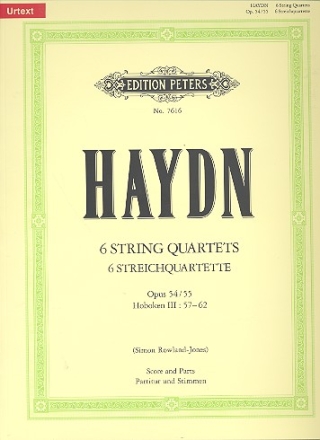 6 Streichquartette op.54 und op.55 fr Streichquartett Partitur und Stimmen