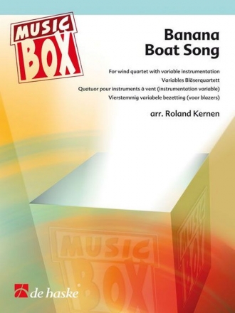 Banana boat song for wind quartet (variable instrumentation) score and parts