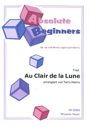 Au clair de la lune fr variable Besetzung (sehr leicht) Partitur und Stimmen