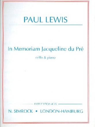 In memoriam Jacqueline du Pr fr Violoncello und Klavier