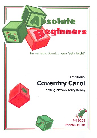 Coventry Carol fr variable Besetzung Partitur und Stimmen