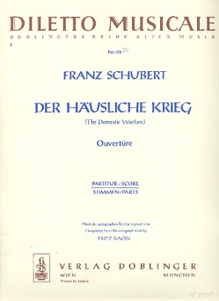 Der husliche Krieg Ouvertre fr Orchester Partitur