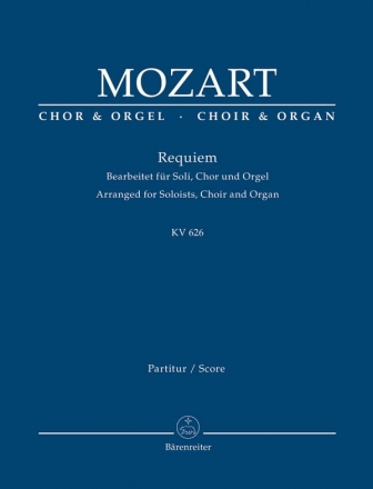 Requiem KV626 fr Soli, Chor und Orgel Partitur (la)