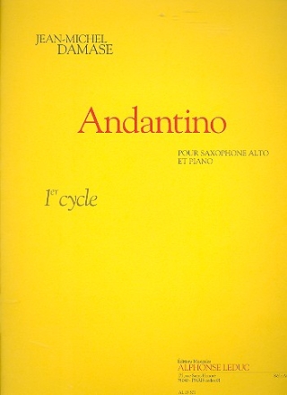 Andantino 1er cycle pour saxophone alto et piano