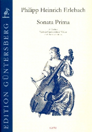 Sonata prima fr Violine, Viola da gamba (Violine 2) und Bc Partitur und Stimmen