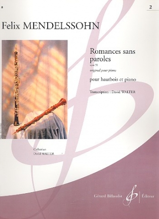 Romances sans paroles op.30 pour hautbois et piano Walter, D., arr.