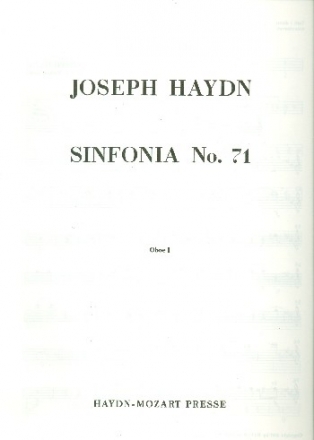 Sinfonie Nr.71 fr Orchester Harmoniestimmen