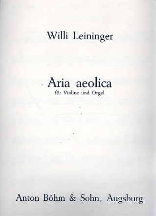 Aria aeolica fr Violine und Orgel