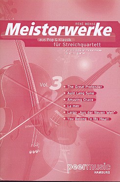 Meisterwerke aus Pop und Klassik Band 3 fr Streichquartett,  Partitur