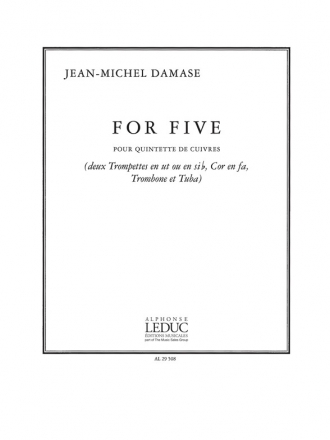 For five pour quintette de cuivres (2 trompettes, cor, trombone et tuba), partition+parties