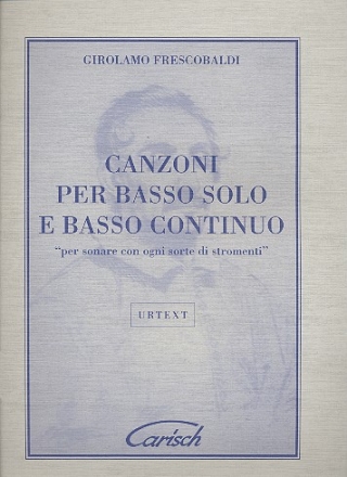 Canzoni per basso solo e Bc