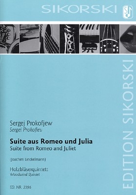 Suite aus Romeo und Julia  fr Flte, Oboe, Klarinette in A, Horn und Fagott, Partitur und Stimmen