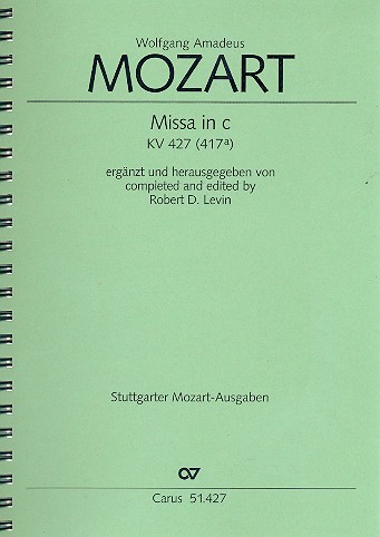 Missa c-Moll KV427 fr Soli, Chor und Orchester,  Partitur Levin, Robert D.,  ed