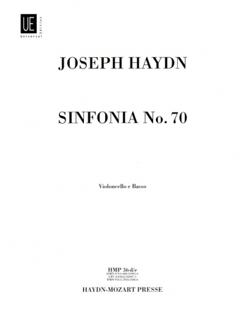 Sinfonie D-Dur Nr.70 fr Orchester Violoncello/Kontrabass Robbins Landon, H.C., ed