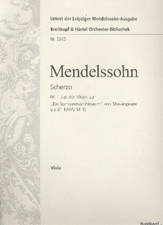 Scherzo aus 'Ein Sommernachtstraum' op.61,1 fr Orchester Viola