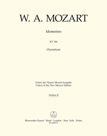 Idomeneo KV366 Ouvertre fr Orchester Violine 2