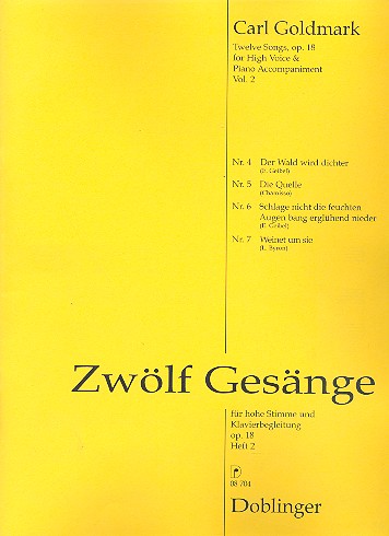 12 Gesnge op.18 Band 2 fr hohe Stimme und Klavier