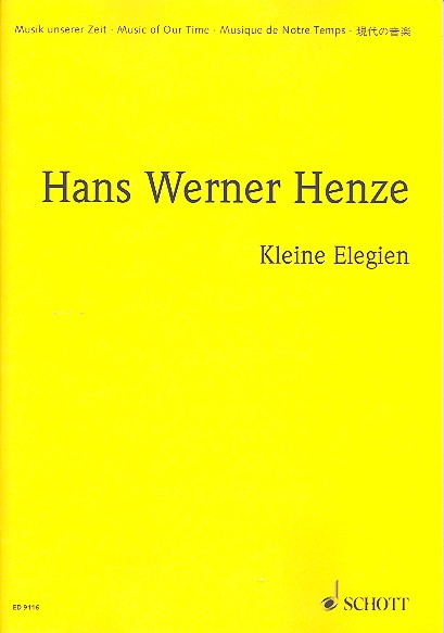 Kleine Elegien fr alte Instrumente Studienpartitur