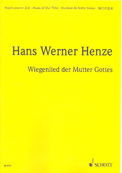 Wiegenlied der Mutter Gottes fr Knabenstimme oder einstimmigen Knabenchor und 9 Soloinstrumente Studienpartitur