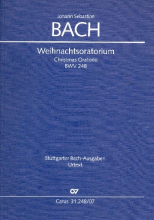 Weihnachtsoratorium BWV248 Teile 1-6 fr Soli, gem Chor und Orchester Studienpartitur (dt/en)