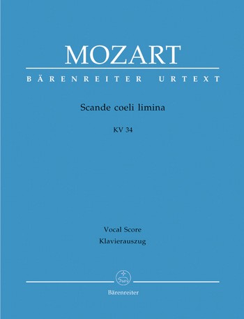 Scande coeli limina KV34 fr Sopran, gem Chor , Orchester und Bc Klavierauszug