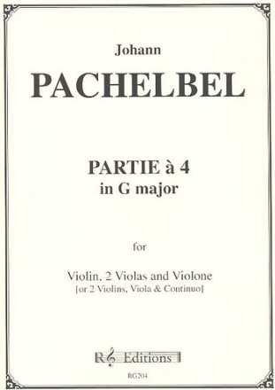 Partie a 4 in G major for 2 violins, 2 violas and violone (or other continuo) score and parts