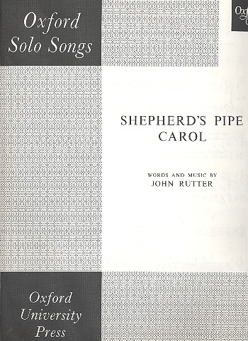 Shepherd's Pipe Carol for solo voice and piano