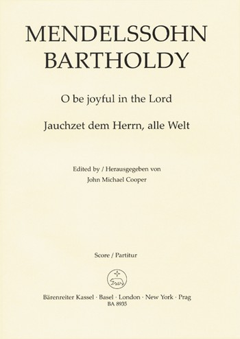 Jauchzet dem Herrn alle Welt fr gem Chor a cappella (englische Version mit Orgel),  Partitur (dt/en)