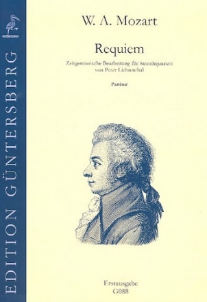 Requiem KV626 fr Streichquartett Partitur