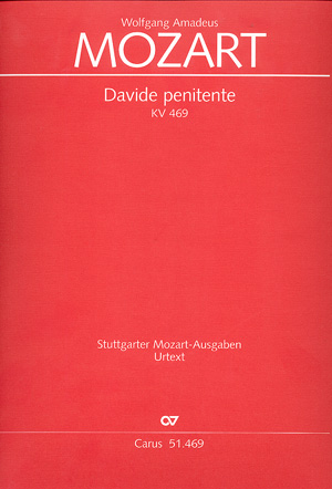 Davide penitente KV469  fr Soli, gem Chor und Orchester Partitur