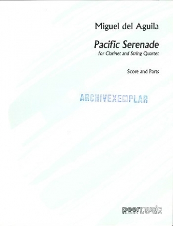 Pacific Serenade for clarinet and string quartet score and parts