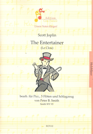 The Entertainer fr Piccoloflte, 5 Flten und Schlagzeug Partitur und Stimmen