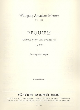 Requiem d-Moll KV626 fr Soli, Chor und Orchester Kontrabass